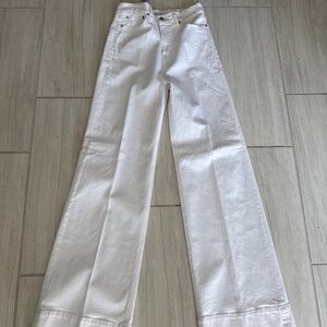 NWT JCrew High-Rise White Jeans Wide Leg Trousers Size 27 T Tall Sold Out $158